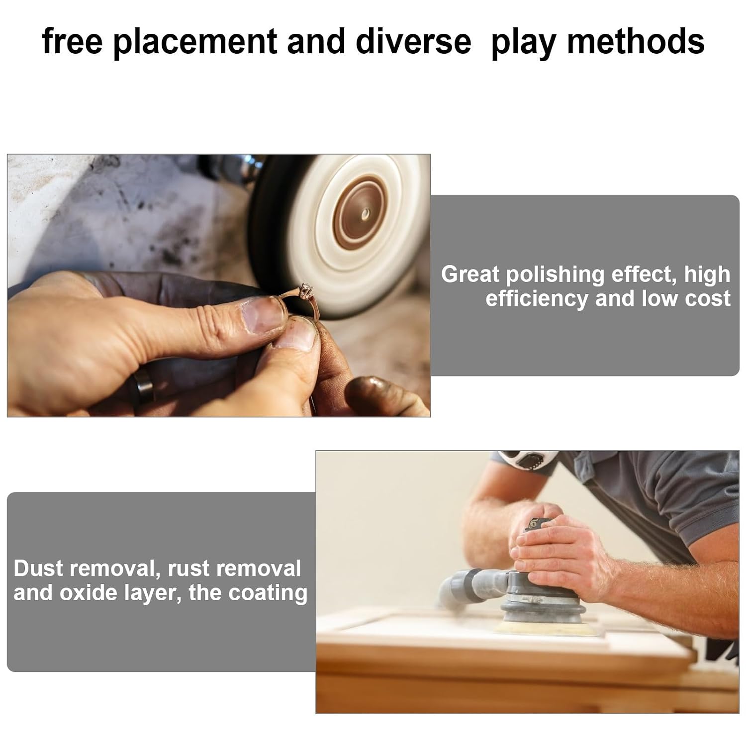 3pcs Polishing Wheels for Rotary Tools, Aluminum Abrasive Wire Grinding Brushes with High Efficiency for Removing Oxide Layer in Machining Process