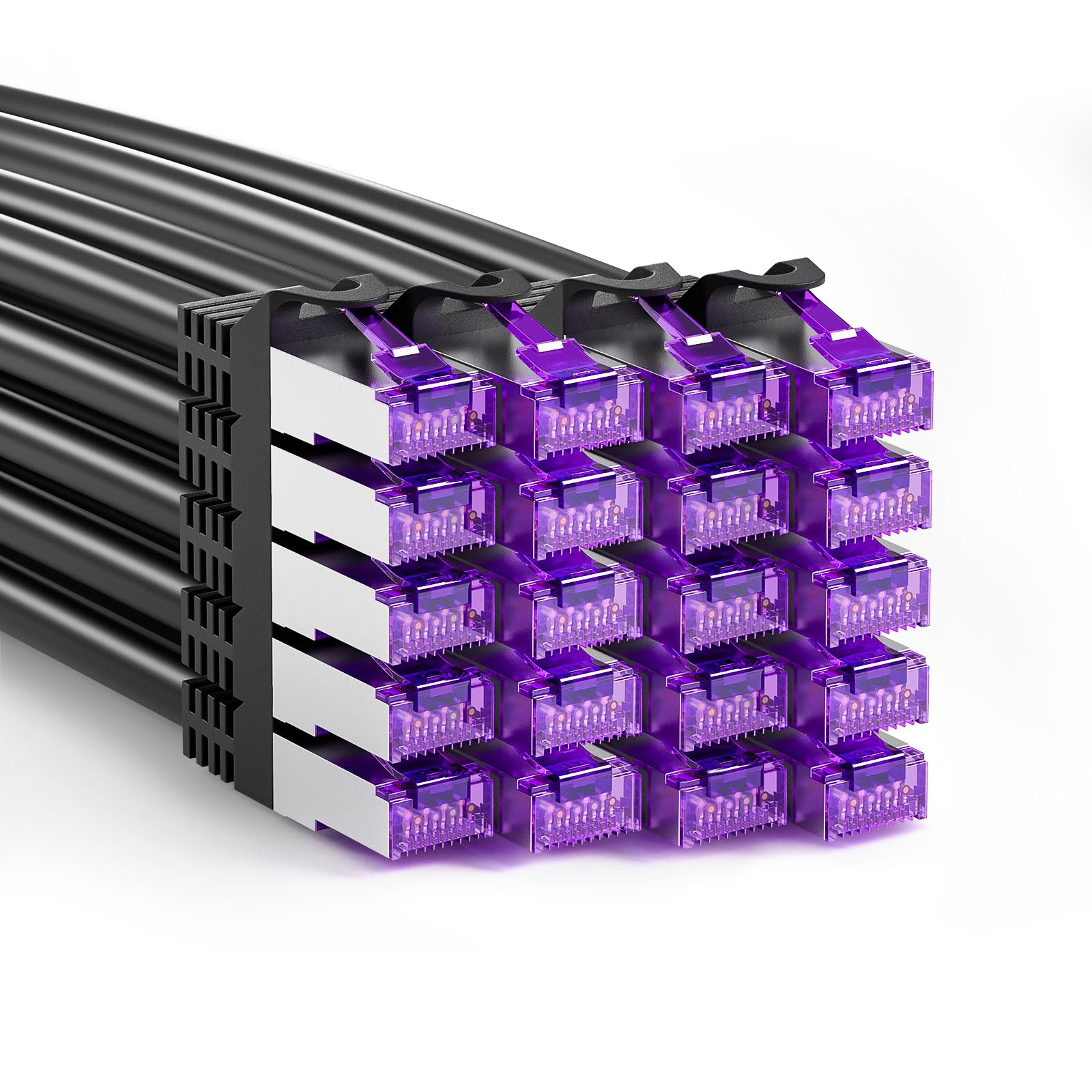 FGB 10 Gbps Patchkabel, RJ45 Netzwerkkabel CAT 7, (SFTP PIMF Schirmung) Kupfer Ethernet Kabel, DSL LAN Kabel Kurz CAT7 CAT6 CAT5