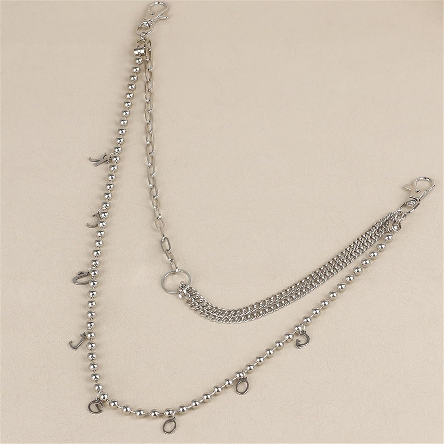 Pants Chain for Men Hip-hop Style Trouser Chain Double Layer Punk With Jeans Goth Accessories