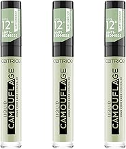 Catrice Camouflage Concealer Liquid High Coverage 3 x 5 ml Green Waterproof 12 Hours Opacity No. 200 Anti Red