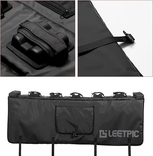 Miniatura 3 de LEETPIC - Almohadillas para cargar bicicletas en la puerta trasera de camioneta, con correas para asegurar el marco de bicicleta, para transportar