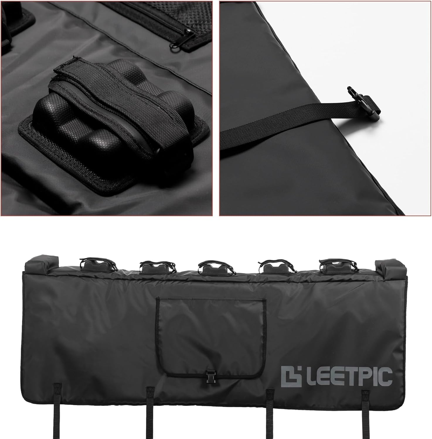 Tapis De Hayon Pour 2 Vélos, Protection De Hayon De Camion Avec Bandes Réfléchissantes Et Poche à Outils, Housse Résistante Aux Intempéries Pour Le Transport De Vélos De Montagne