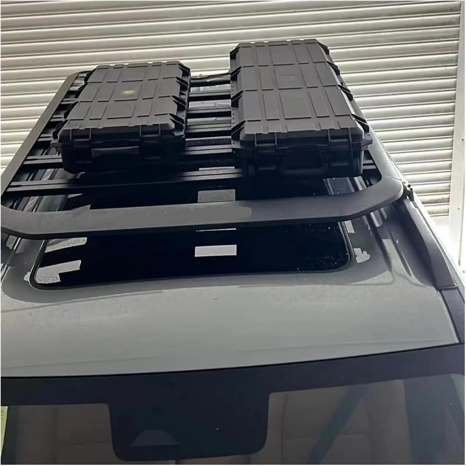 03 Roof Luggage Compartment Ultra-Thin Large Capacity SUV Car Mounted Roof Box Travel Box Luggage Rack(1 Set 48L)