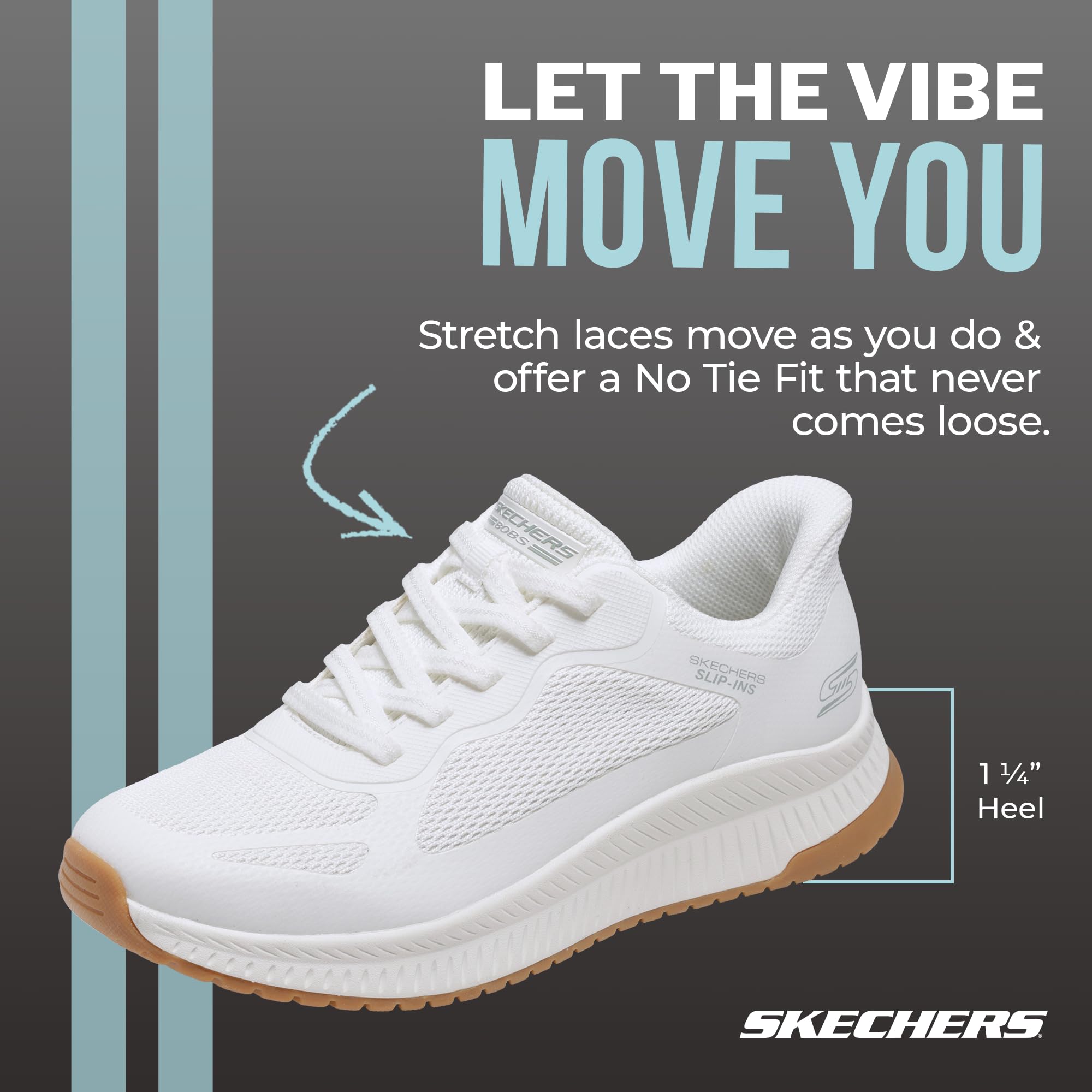 Skechers Hands Free Slip-ins Bobs Squad 4 Staple Look Basket Femme