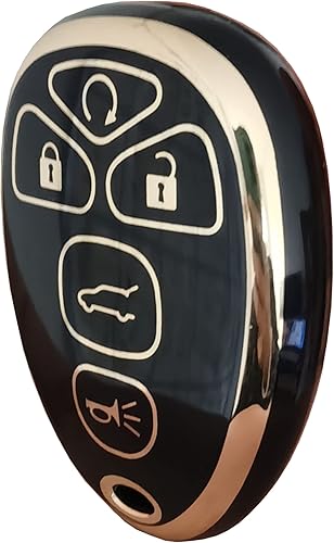 Miniatura 5 de QIXIUBIA Funda para llavero de Chevrolet con control remoto sin llave y llavero compatible con Chevy Suburban Tahoe Traverse Buick Enclave Cadillac