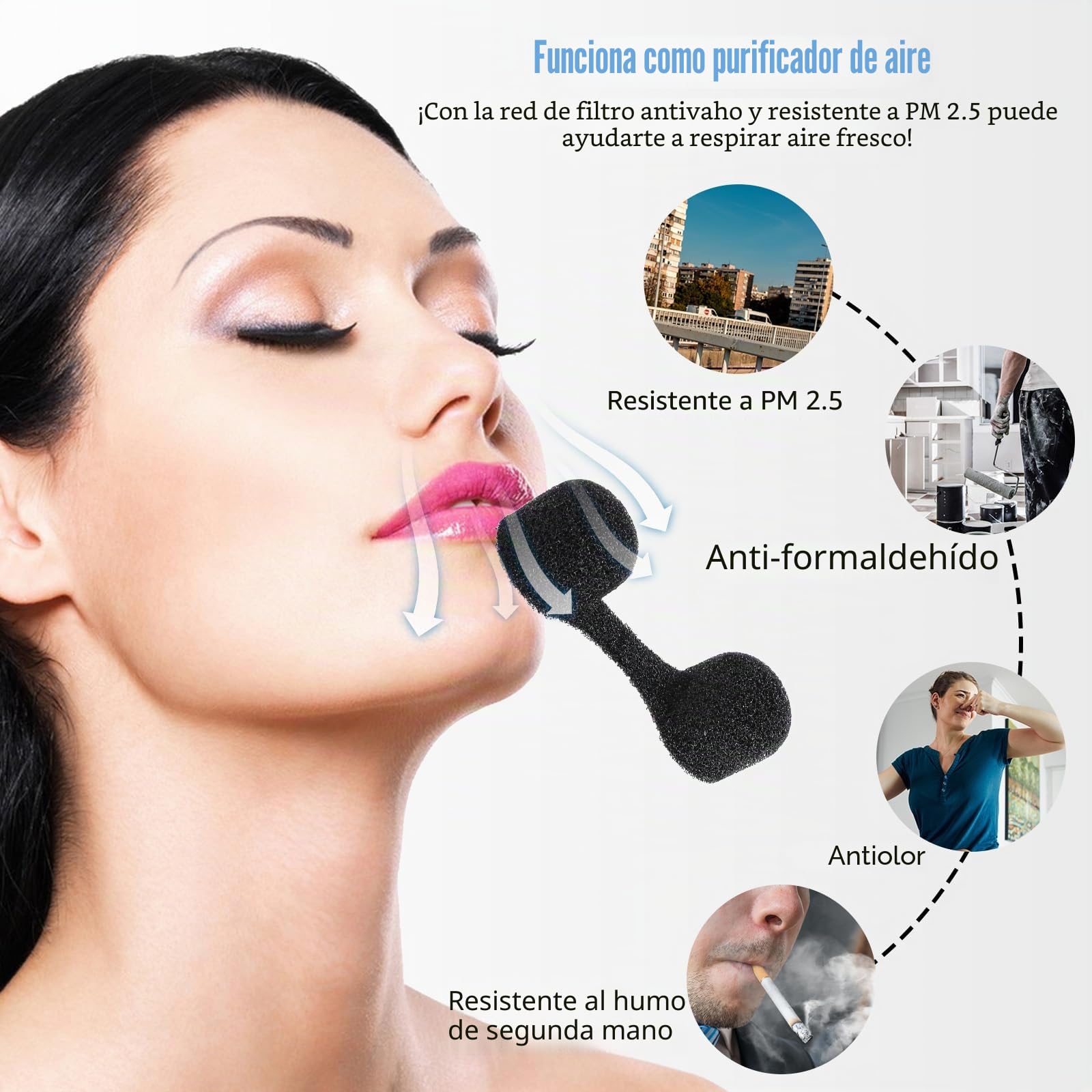 Dimeho 200 filtros desechables de tapón de nariz, filtros de polvo de nariz a granel, filtros de fosas nasales para bronceado, soldadura, polvo, alergias, polvo, áreas de construcción (negro)