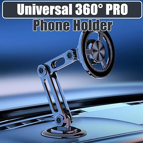 Miniatura 2 de Magnetic Car Phone Holder, Metal Car Navigation Holder, 360 Degree Rotatable Head Suction Cup Foldable Car Mount, Phone Universal #
