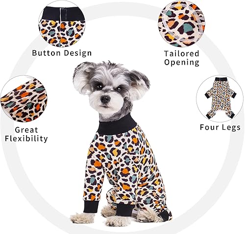 Miniatura 5 de Traje de recuperación a rayas para perros, mameluco para cachorros después de la cirugía para perros machos, pijamas de manga larga para perros y