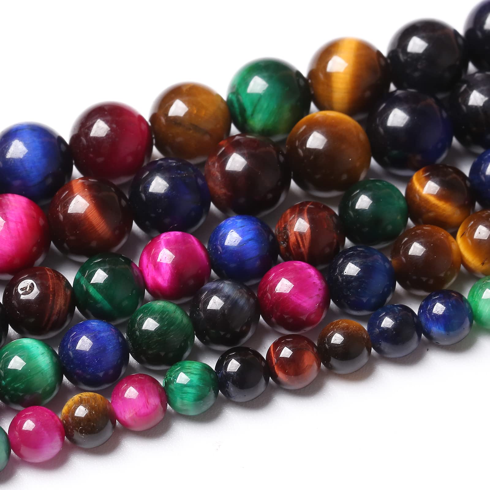 180pcs 4mm AAA naturale colorato occhio di tigre perline pietre preziose rotonde distanziatori perline sfuse per la creazione di gioielli fai da te braccialetto collana 81,3 cm 2 fili