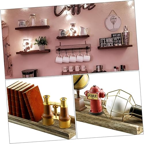 Miniatura 8 de HOOTNEE Marco de pared de partición de una palabra, decoración de madera, estante de pared de madera, decoración de artículos para el hogar, estante