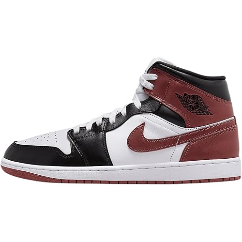 Air Jordan 1 Mid SE Men's Shoes (HF3216-102, White/Black/Dark Pony)