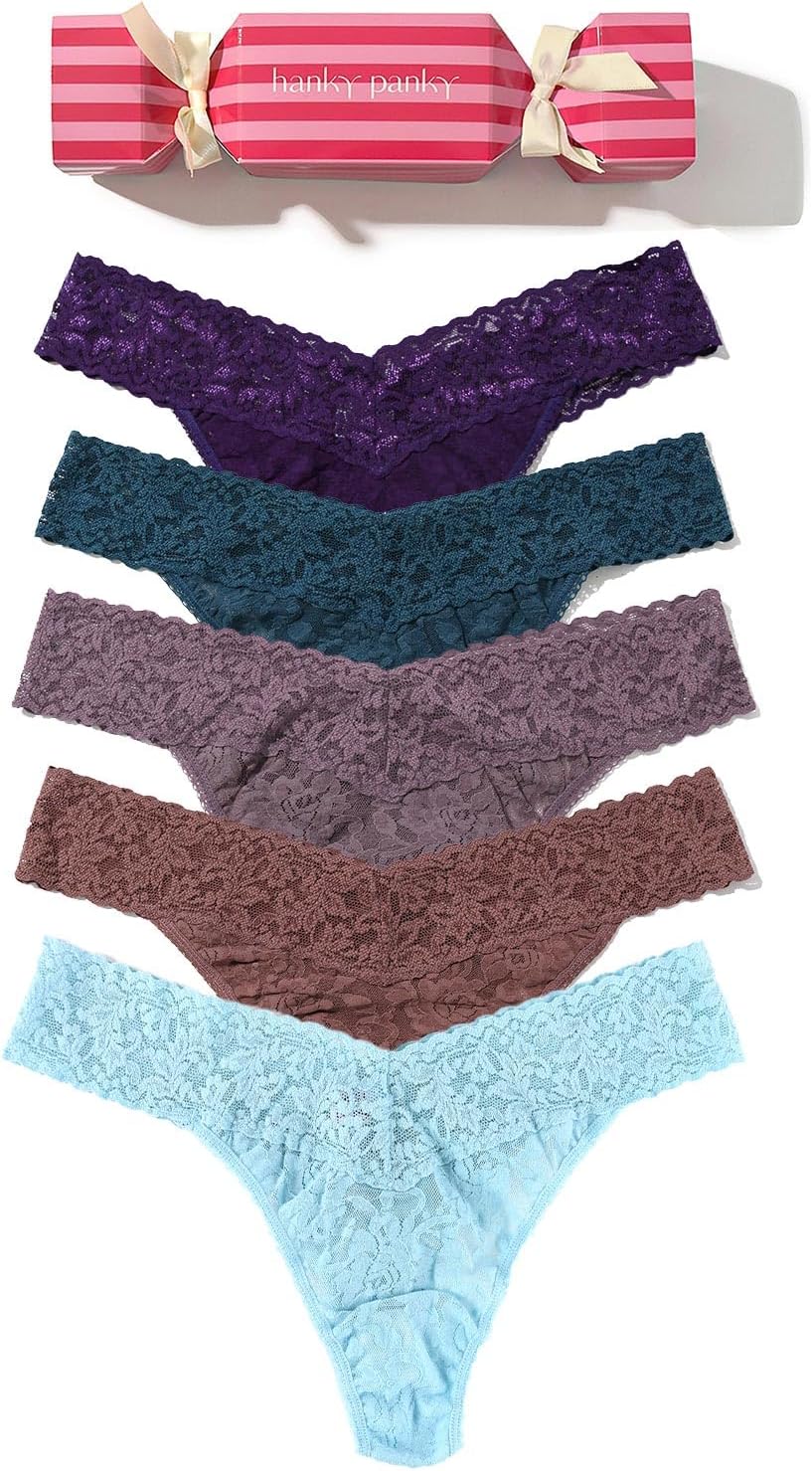 hanky panky - Signature Lace Original Rise Thongs for Women: Holiday Edition | 4-14