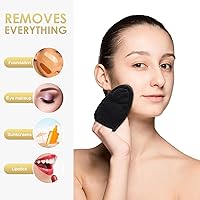 Vista 4 de SINLAND Almohadillas removedoras de maquillaje reutilizables para cara, ojos, labios, microfibra suave, paños de limpieza facial para todo