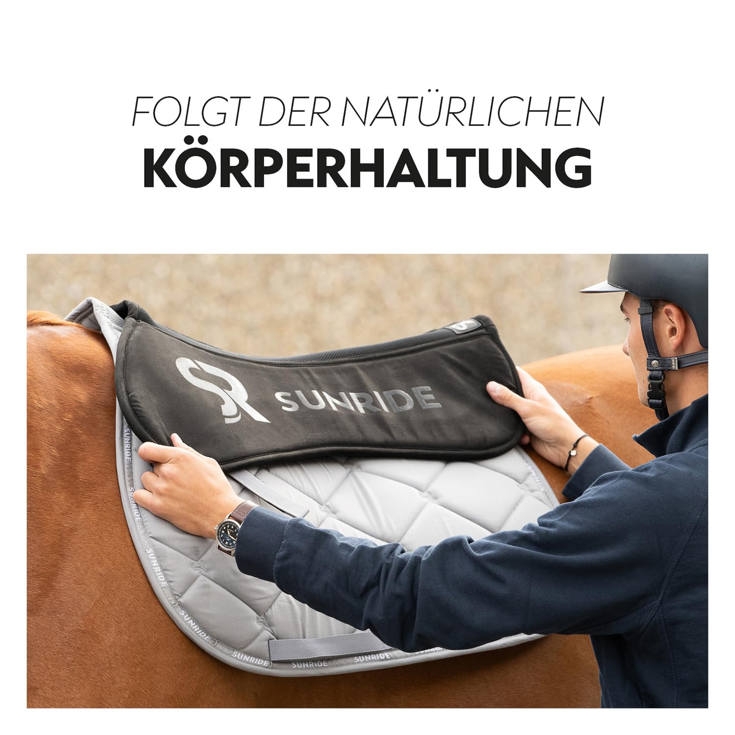 SUNRIDE Sattelpad Dressur Cloud One 17 Zoll dreifache Komfortschichten