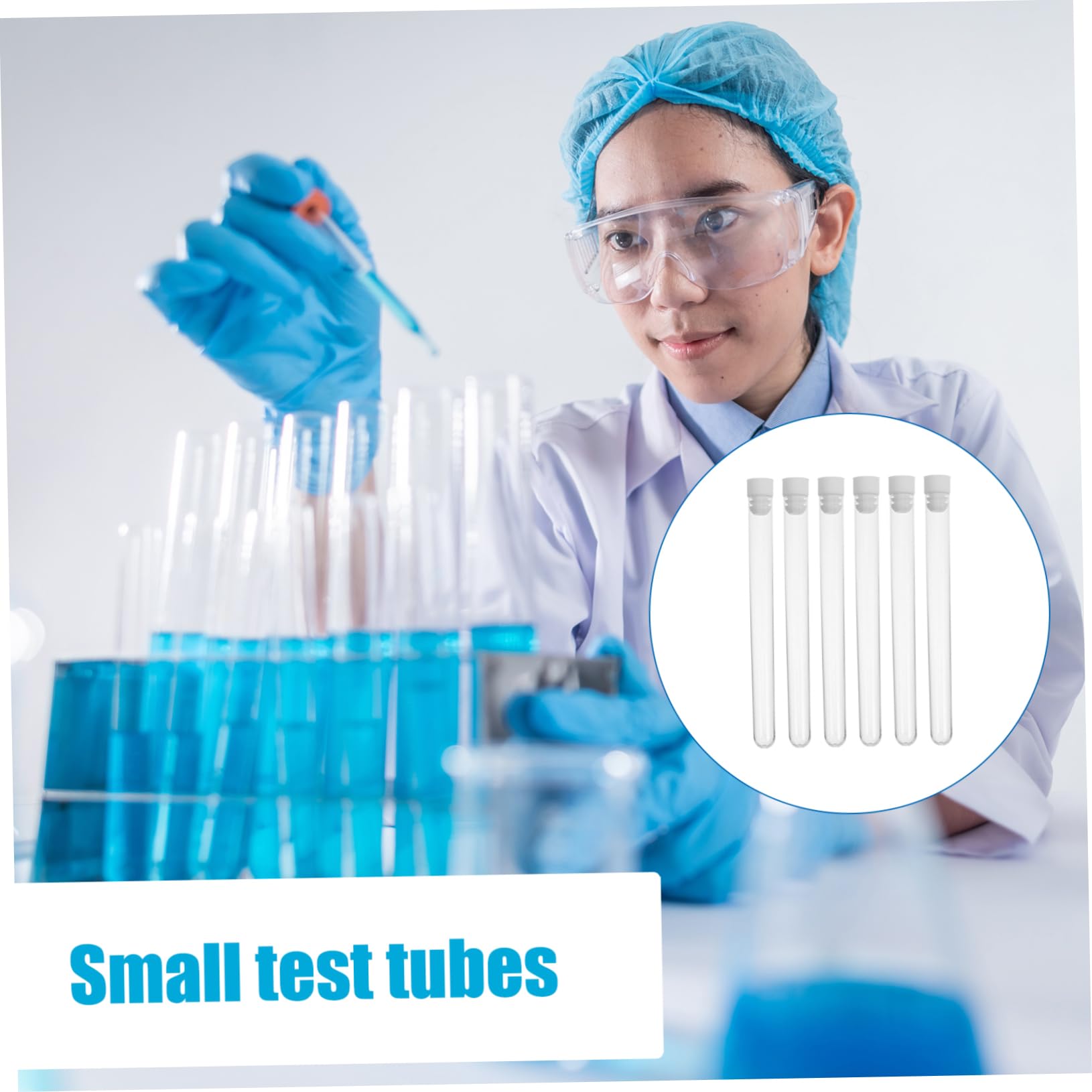 SHINEOFI 100 Unidades de Tubos de Plástico Transparentes Tapa Segura para Almacenamiento Compacto de Agujas y Pequeñas Piezas en Laboratorios y Oficinas