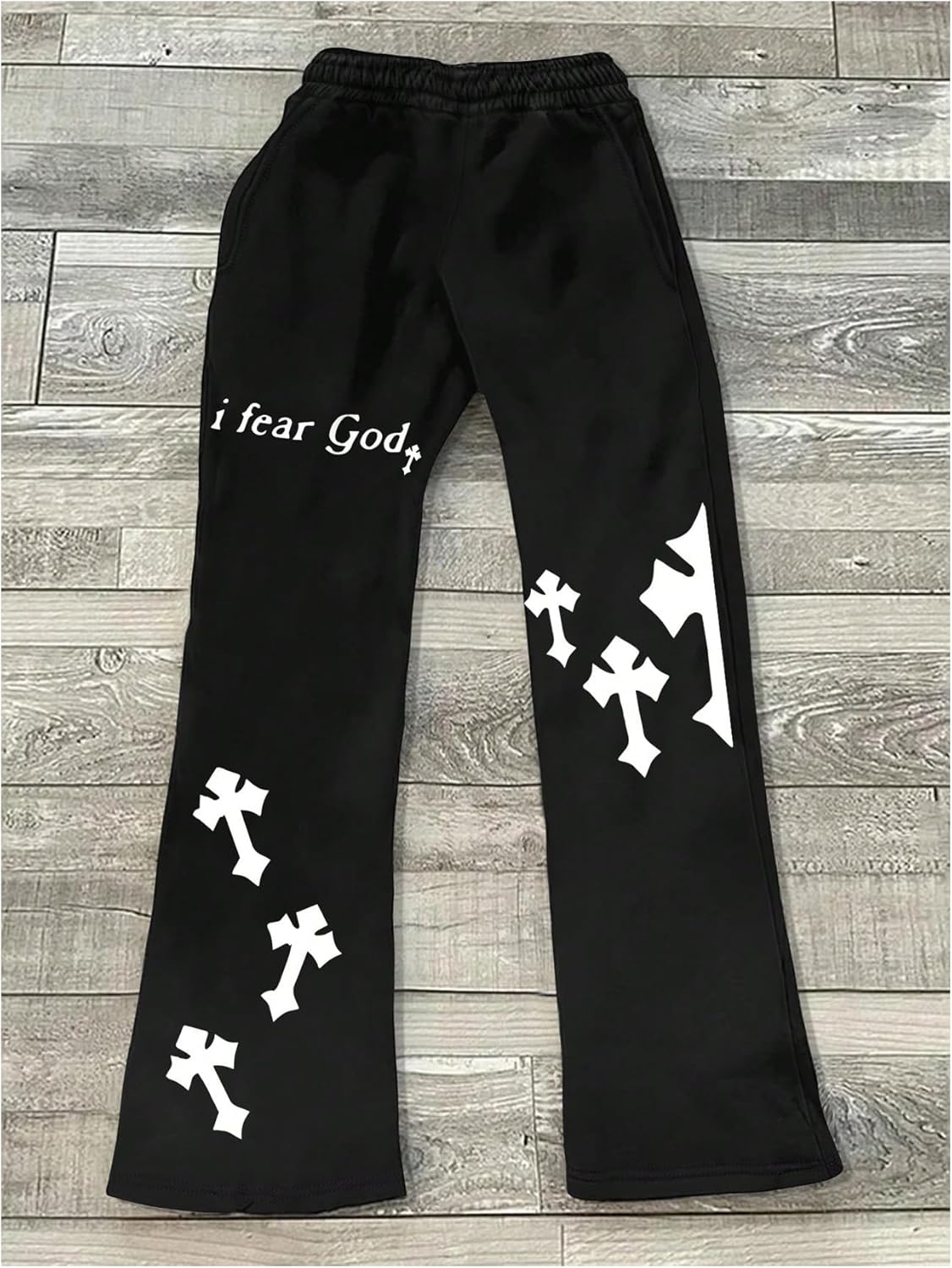 SOLY HUX Women's Graphic Sweatpants Gothic Y2k Elastic Waist Straight Leg Baggy Pants Streetwear - Image 4