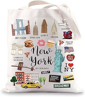 New York Canvas Tote Bag New York Souvenir Gift New York Grocery Bag New York Travel Gifts New Yorker Shopping Bag
