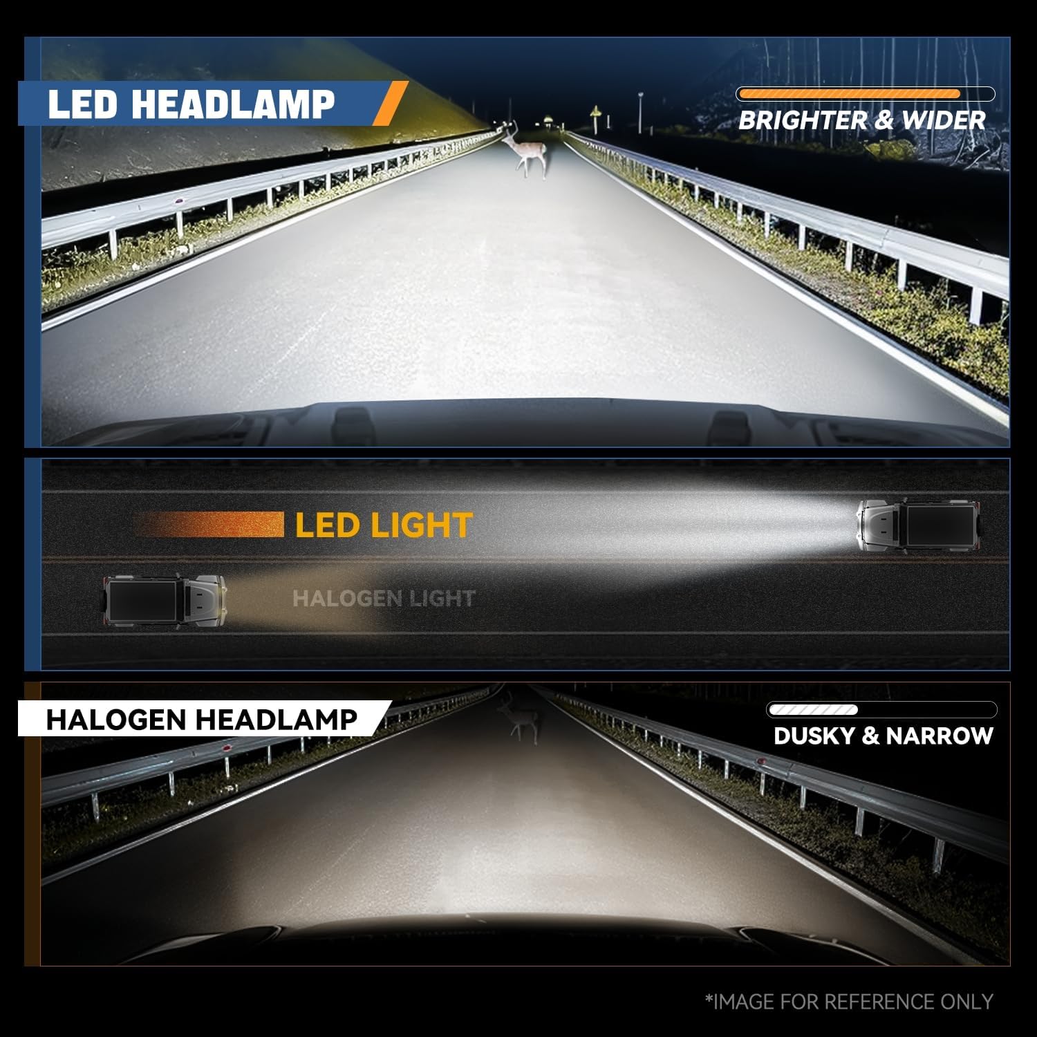 Auto Dynasty LED DRL Headlights Assembly Compatible with 2011-2016 Ford F-250 F-350 F-450 Super Duty, Full LED Halo Projector Headlamps w/Sequential Chase LED Signal, FO2502290 FO2503290, Black