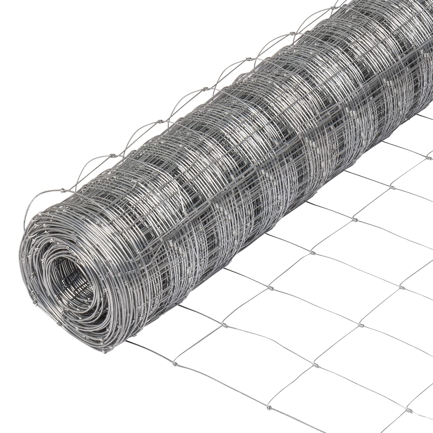 VOSS.farming 50m Wildzaun 125/13/15 Drahtzaun 125cm hoch verzinkt Knotengittergeflecht, Wildabwehr, Forstzaun, 2,0mm Draht, Weidezaun, Verbissschutz