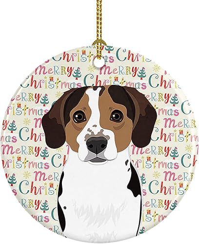 Miniatura 203 de Caroline's Treasures Adorno navideño de husky siberiano en blanco y negro #2 de cerámica para árbol de Navidad, decoración colgante para el hogar,