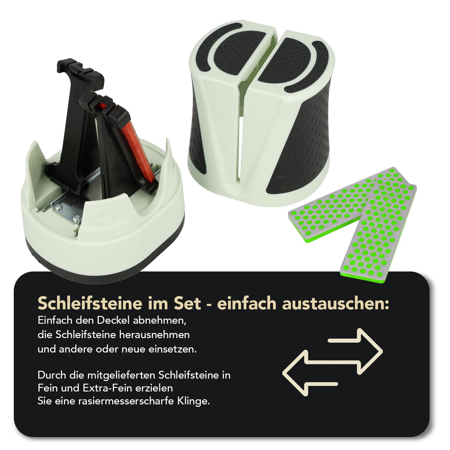DMT SimpleSharp Mint Bundle Fein & Extrafein | Diamant Messerschärfer für rasiermesserscharfe Klingen mit perfektem Schleifwinkel | Schärft Messer beidseitig mit extraharten Diamant-Steinen