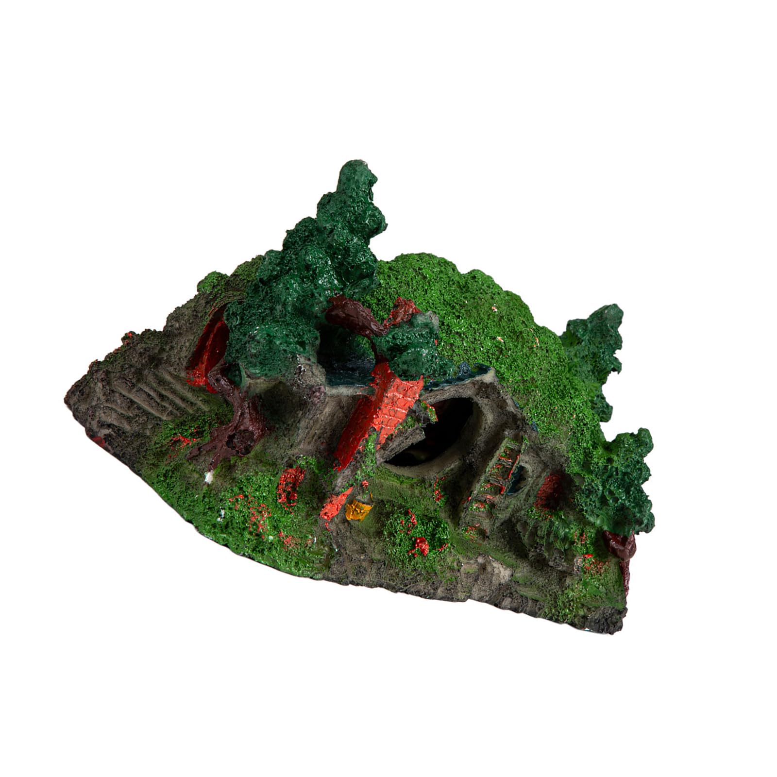 Resin Pet Cave Decor for Terrariums, Habitat Look Aquarium Ornament for Small Pets and Fish Aquarium Displays Setup Vivarium Shelter Terrarium Ornament Cave Small Pet Supplies Turtle Habitat Decor