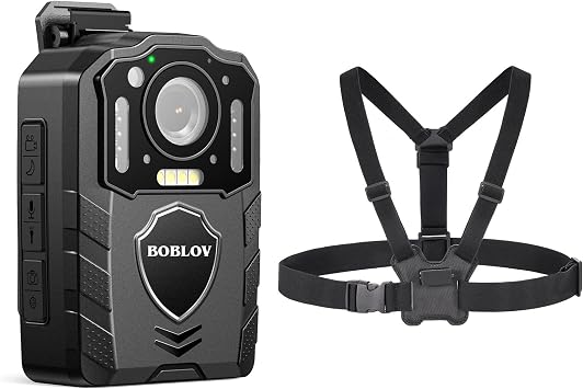 BOBLOV Bundle Deal, KJ25 Body Camera and Dual Shoulder Mount Vest