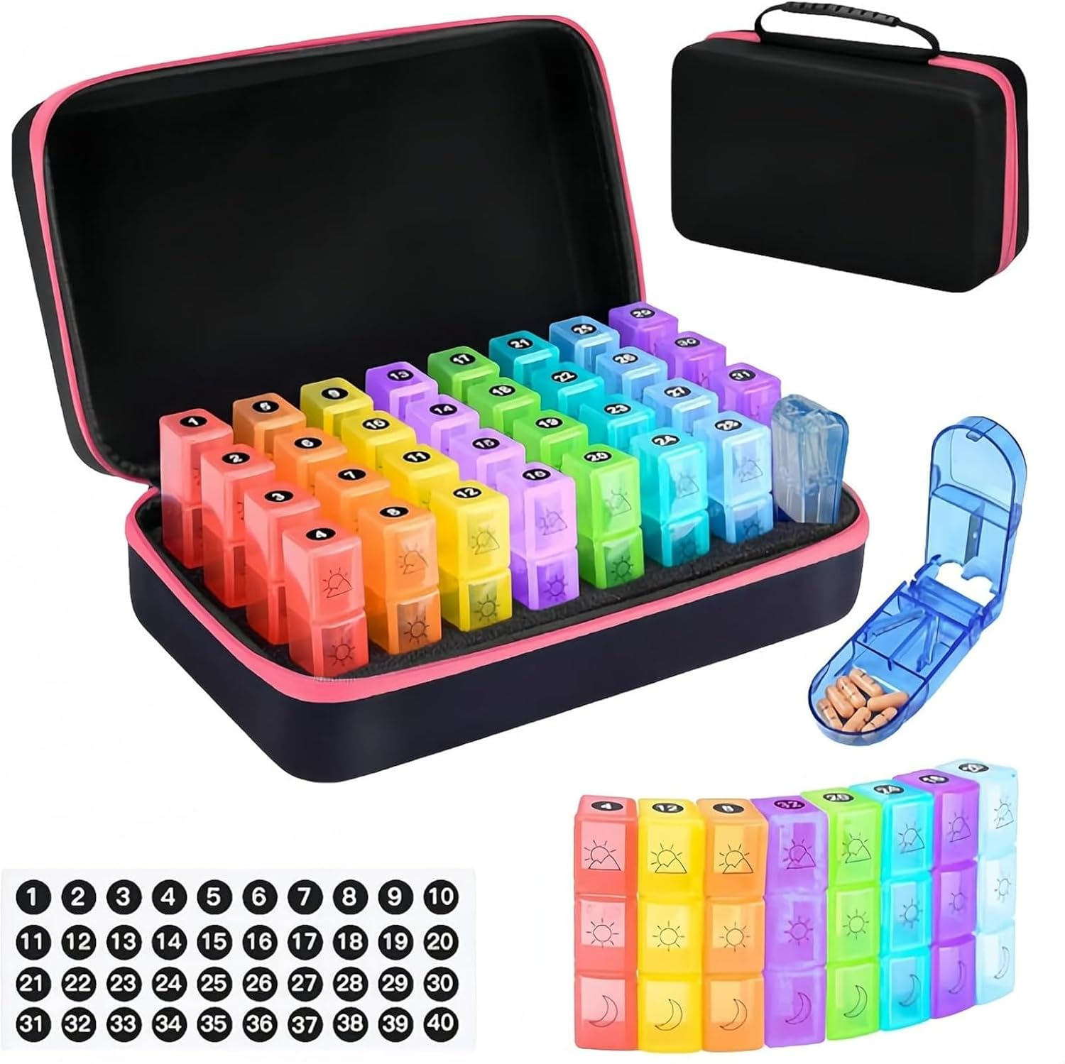 KOVIUU ウィークリーピルオーガナイザー マグネット 取り外し可能な