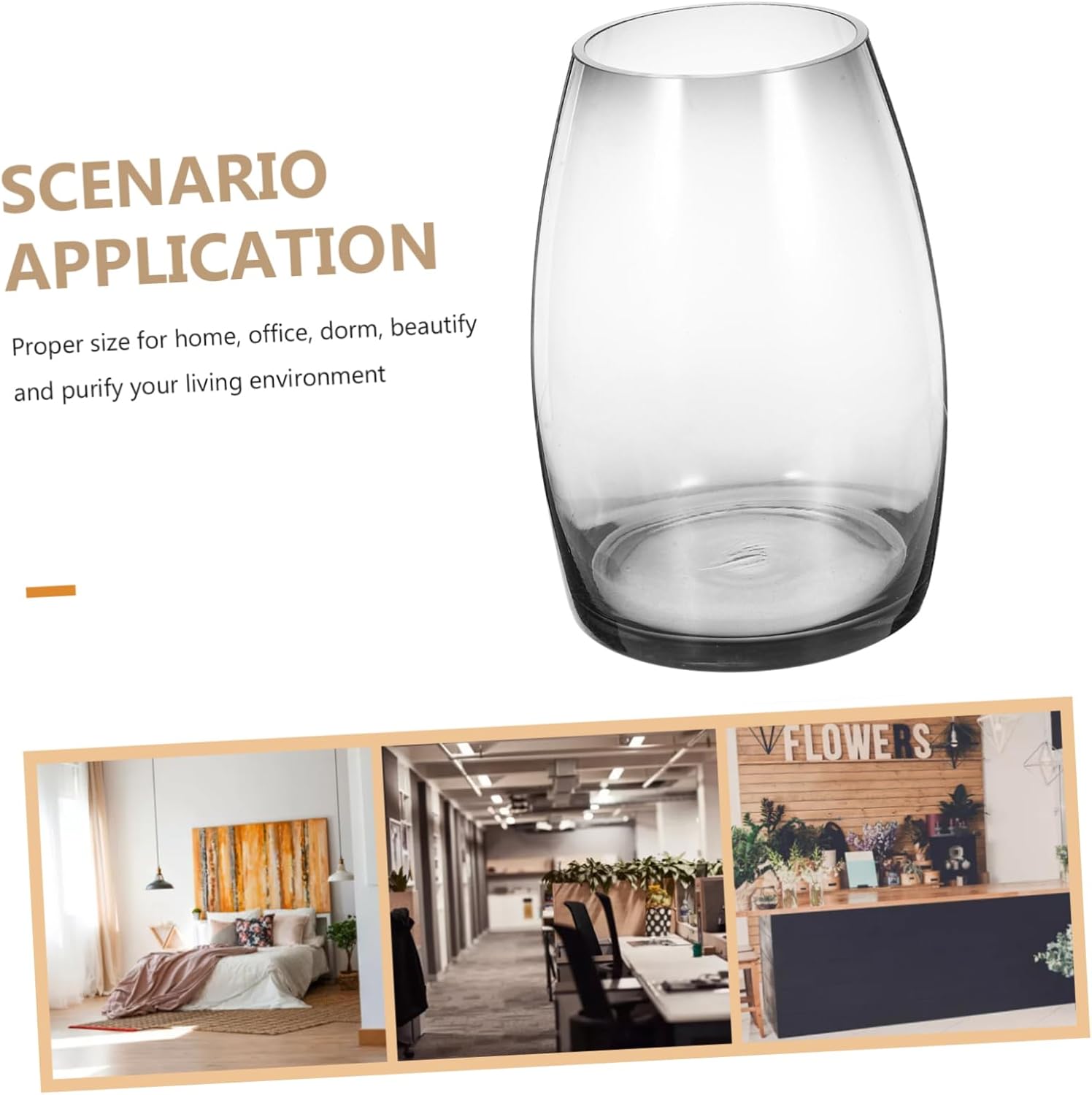 Handmade Glass Planter Vase for Micro Landscape Hydroponic Bottle for Succulents Moss and Decorative Fish Tank