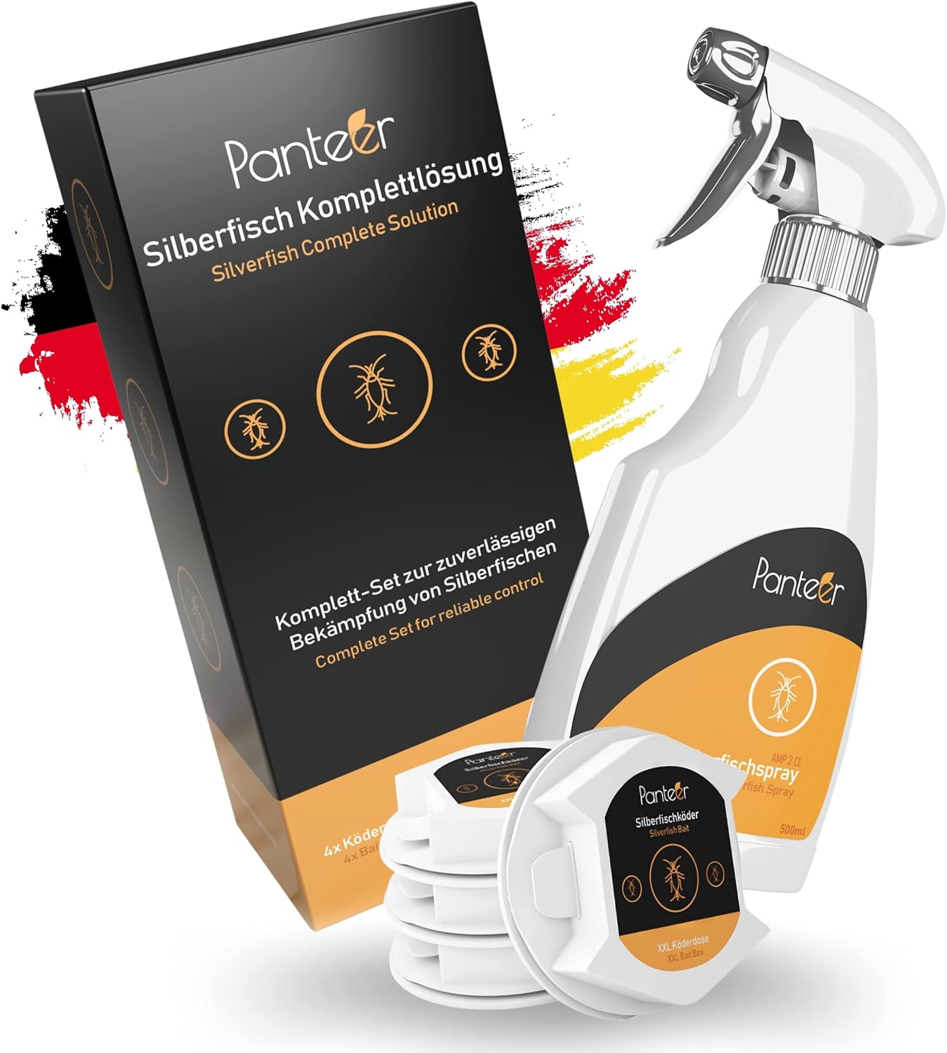 SCHÄDLINGSMASTER® Silverfish Repellent Complete Set Fight Silverfish 500 ml Silverfish