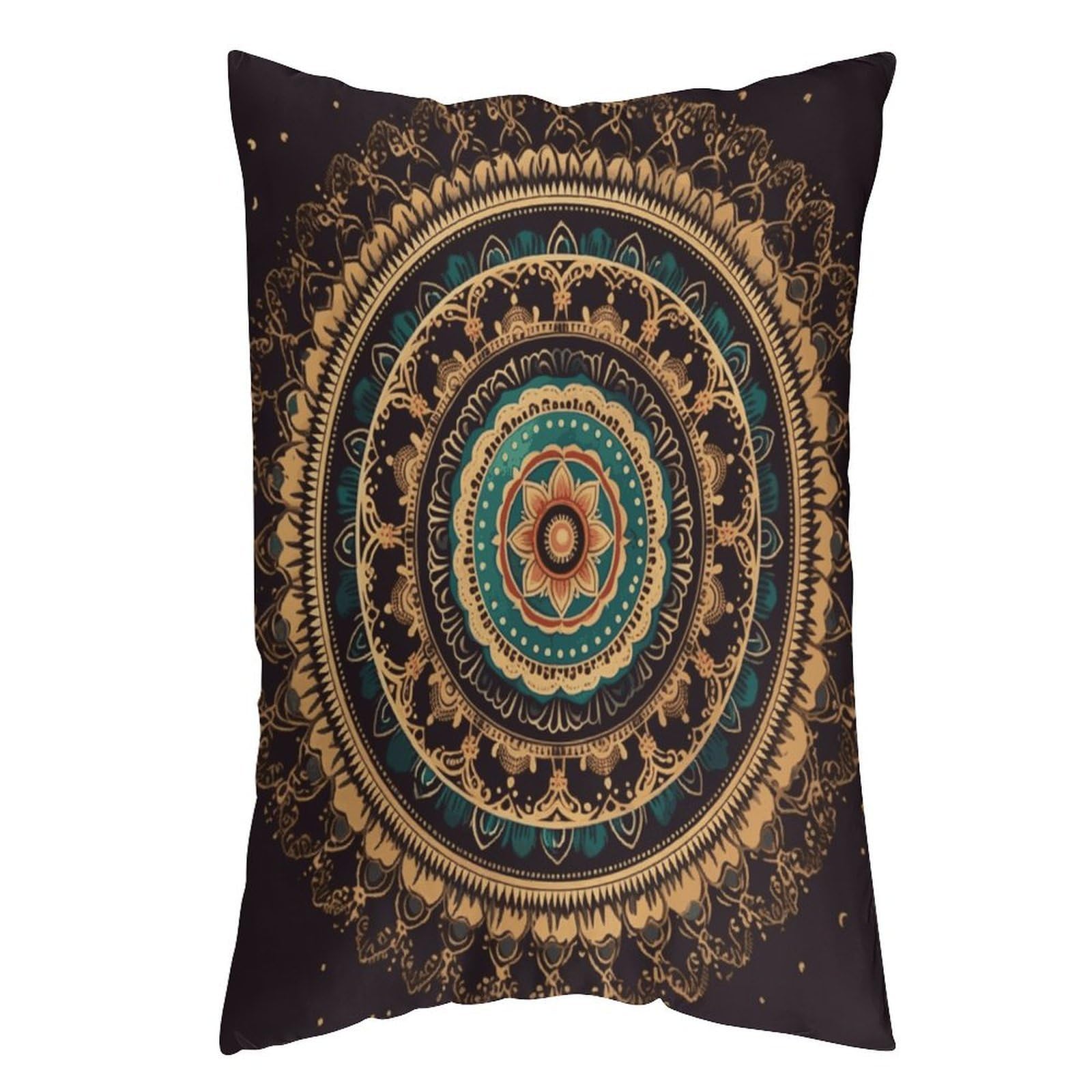 FekiLoot Mandala Throw Pillow Cover Soft Pillowcase with Hidden Zipper Lumbar Decorative Throw Pillow Covers Luxury Cozy Pillows Shams Rectangle Cushion Cases