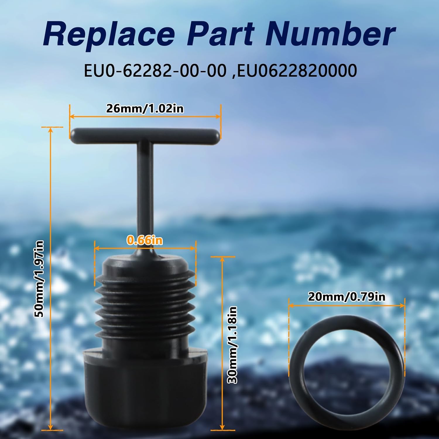 EVRBUL 4 PCS Drain Plugs Compatible with Yamaha Wave Blaster Raider Runner Jammer 500 Venture FX Cruiser GP 760 800 VXR 650 Replace#：EU0-62282-00-00