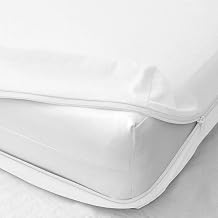 Zipper Fitted Sheet - Twin Size, 8 Inch Deep Pocket, Hotel Quality Brushed Microfiber Bottom Sheet, Soft Wrinkle-Free, Shrinkage and Fade Resistant, 1 Fitted Sheet Only (White)