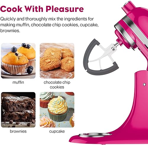 Miniatura 4 de Flex Edge Beater for Kitchenaid Mixer, Paddle for Kitchenaid Mixer Attachments, Fits 4.5-5 Quart Tilt-Head for Kitchenaid Mixer Accessories with