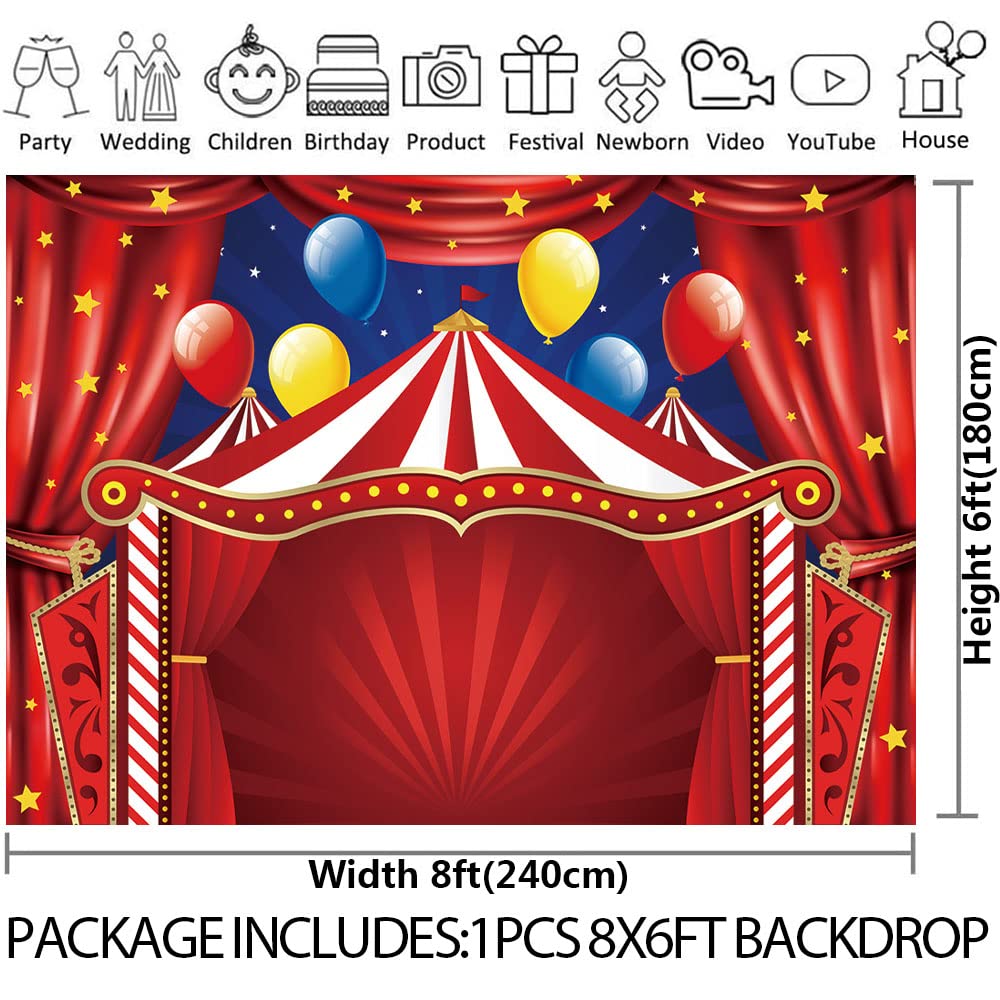 Circle Backdrop Stand Laeacco 6.5x6.5ft Circus Round Backdrop Carnival  Night Themed Circle Backdrop Cover Red White Striped Circus Tent  Photography Background For Baby... Circus Backdrop For Photoshoot, image size:1000x1000