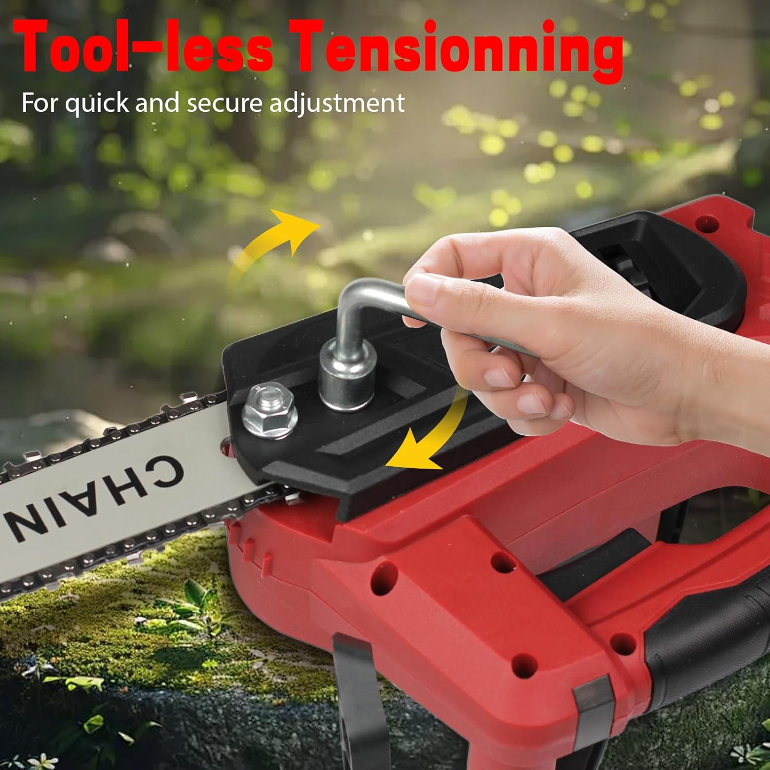 Cordless 12" Brushless Chainsaw for Milwaukee M18 18v Battery, 12 Inch & 10Inch Brushless Electric Chainsaw with Security Lock & Auto Lubrication for Wood Cutting Tree Trimming (Tool Only)