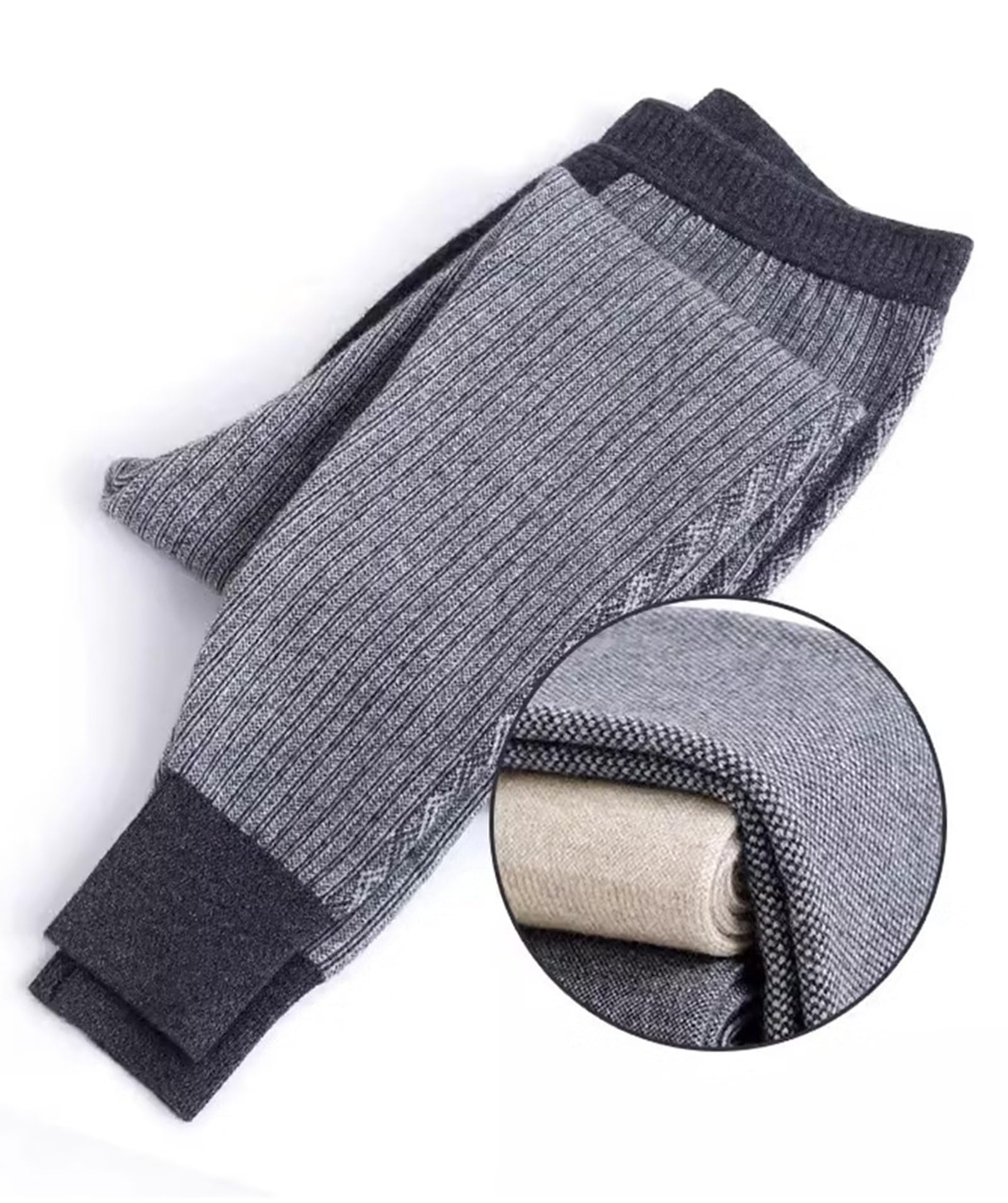 Ropa Interior Térmica de Invierno Capa Base Pantalones Suaves 100% Cachemira Leggings Pantalones de Compresión para Caminar Senderismo Caza Esquí
