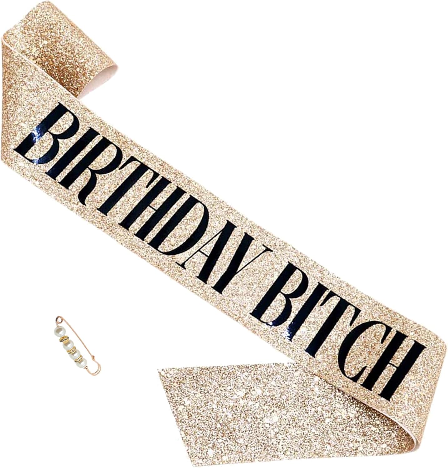 Birthday Sash Gold Glitter Gifts for Women Party Supplies