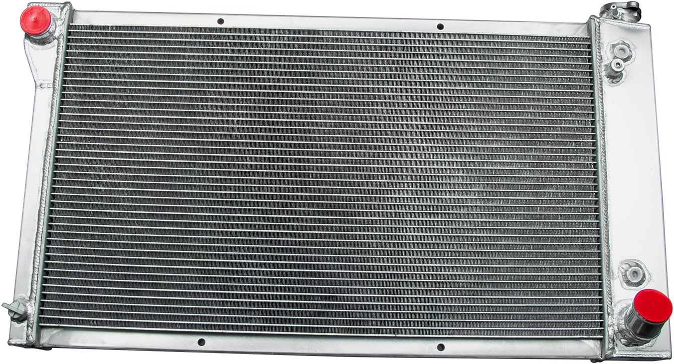CC369 4 Row Core All Aluminium Radiator Compatible with Chevy/GMC C10 C20 C30 K10 K20 K30 Pickup 1967-1972 1968 69 70 71 (4 Row radiators)