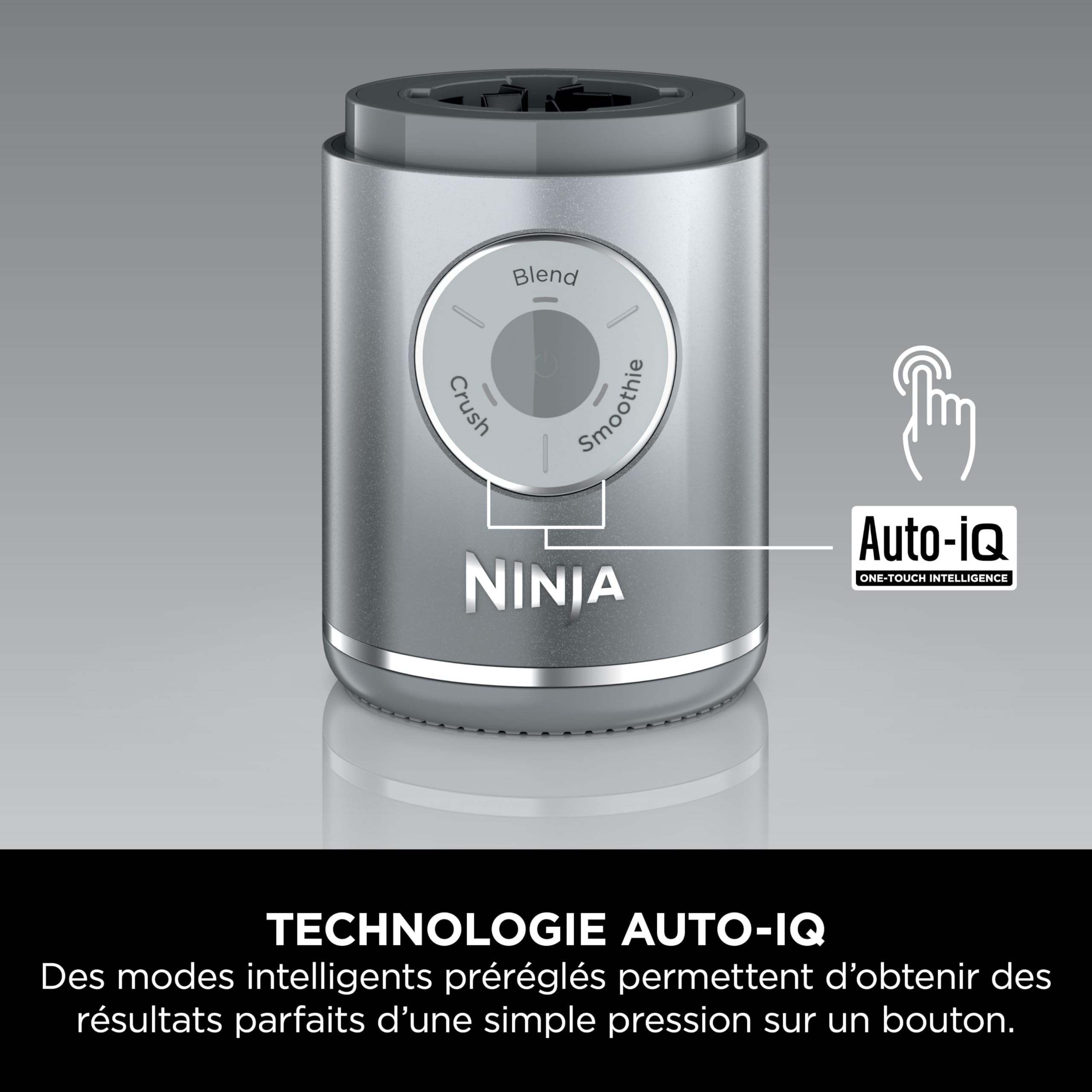 Ninja Blast Max, Duo Pack Blender portable, 2x Capacité de 570 ml, Rechargeable, 3 modes: crush, smoothie & manual, Facile à transporter, Lavable au lave-vaisselle, 1x Lavender + 1x Argent BC251EULS