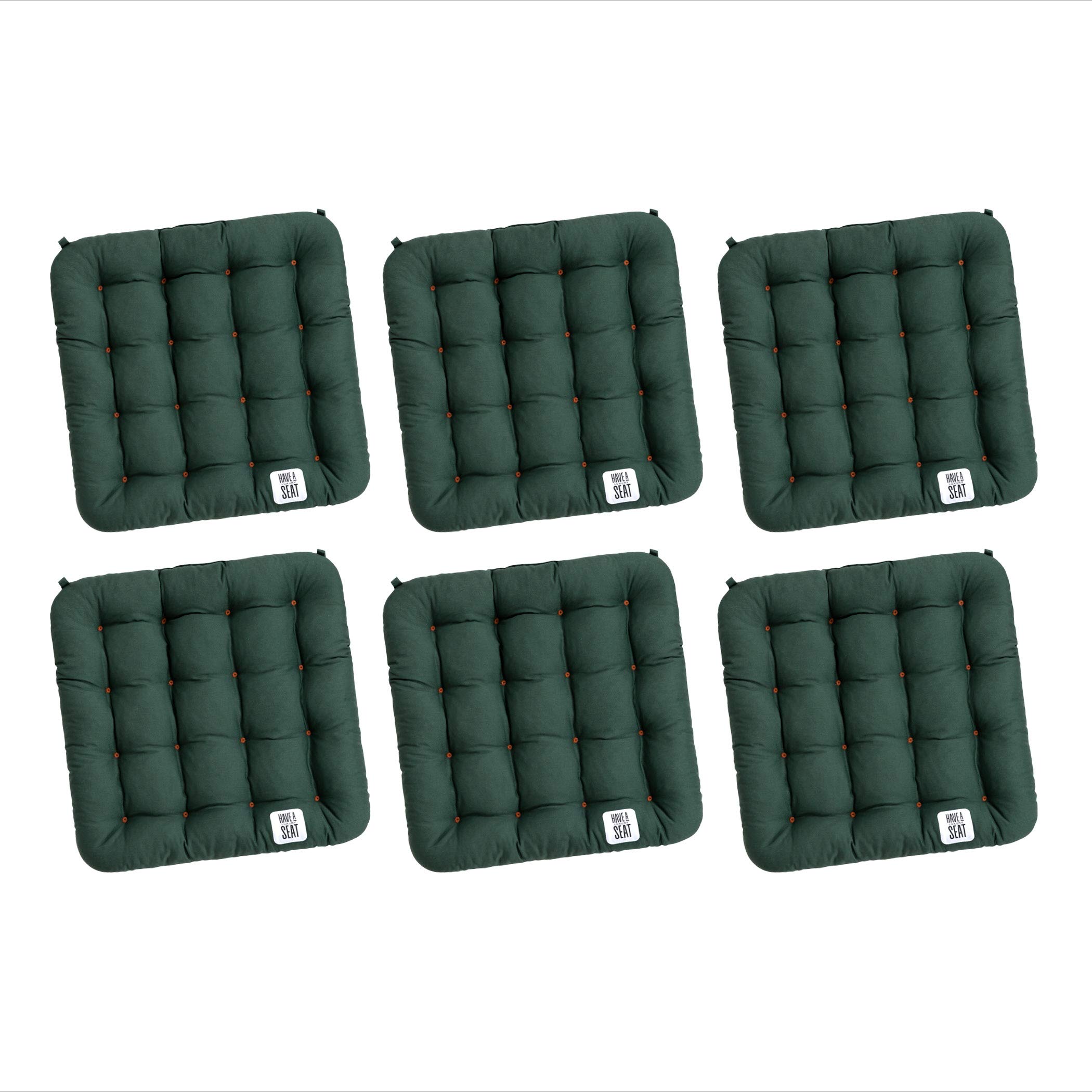 HAVE A SEAT Luxury – poduszka do siedzenia 40 x 40 cm – wygodna poduszka na krzesło, ortopedyczna, nadaje się do prania w temperaturze do 95 °C, nadaje się do suszenia w suszarce, trwałe kolory – Made in Germany – (zestaw 2 szt. z taśmami z