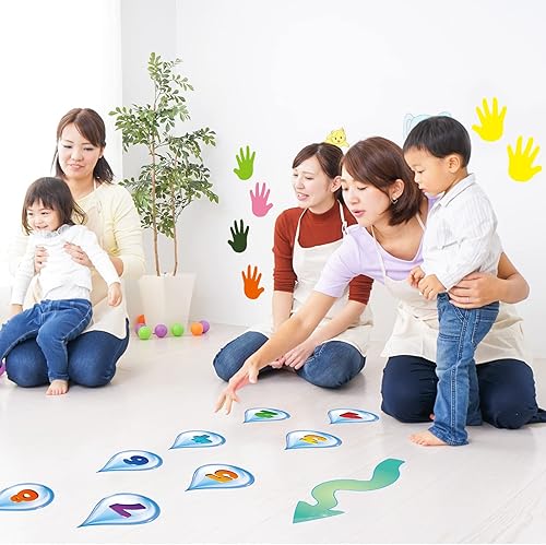 Vista 14 de Teling 159 calcomanías sensoriales del alfabeto para caminos sensoriales para suelo y pared, calcomanías para pasillos escolares (selva)