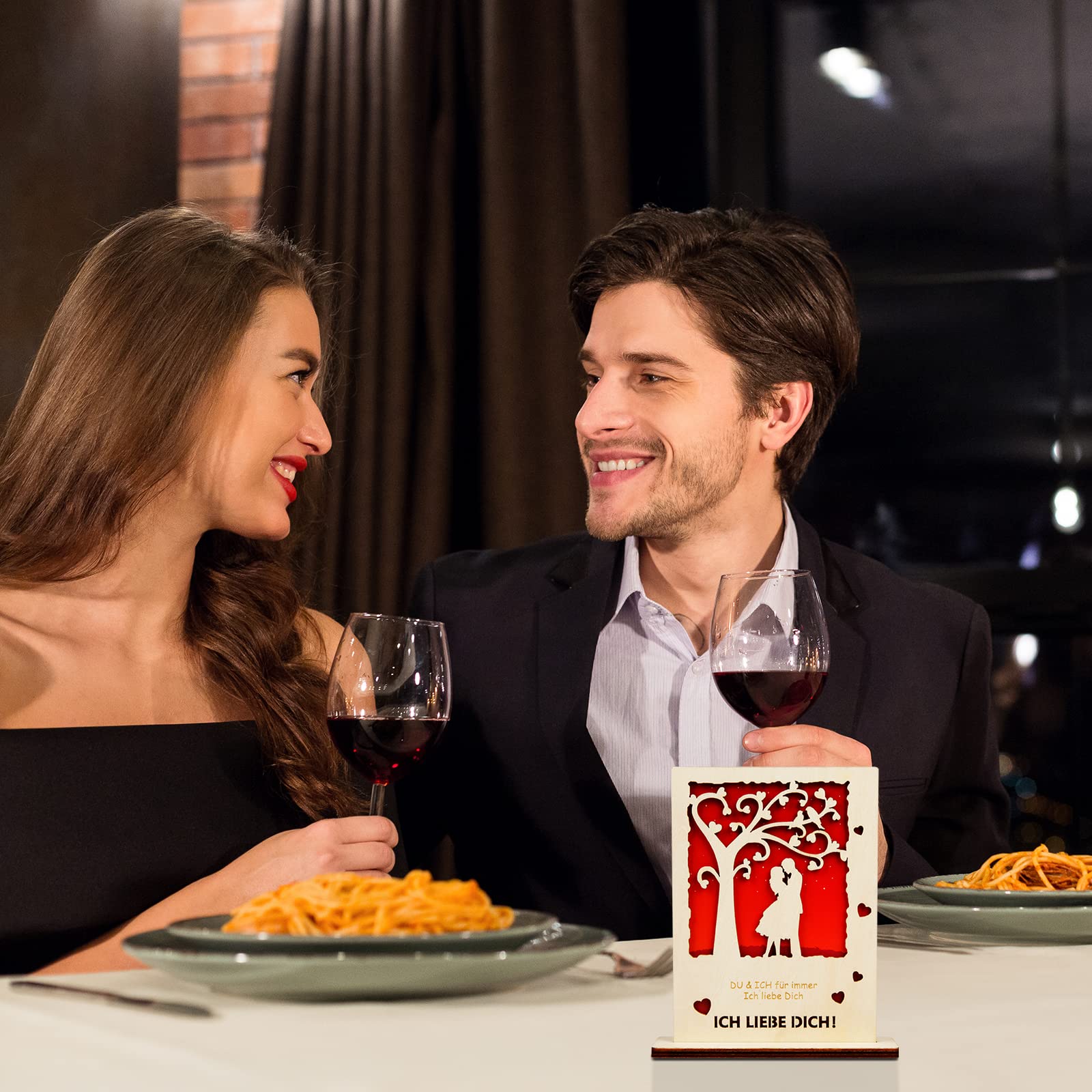 Biglietto Auguri Matrimonio In Legno Originale Con Busta – Fatto A Mano, Laserato, Con Foglio Per Scrivere I Desideri