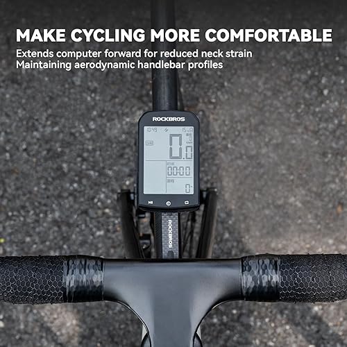 Miniatura 2 de ROCKBROS Soporte para computadora de bicicleta en la parte delantera compatible con mesas de reloj convencionales, equipado con múltiples tipos de