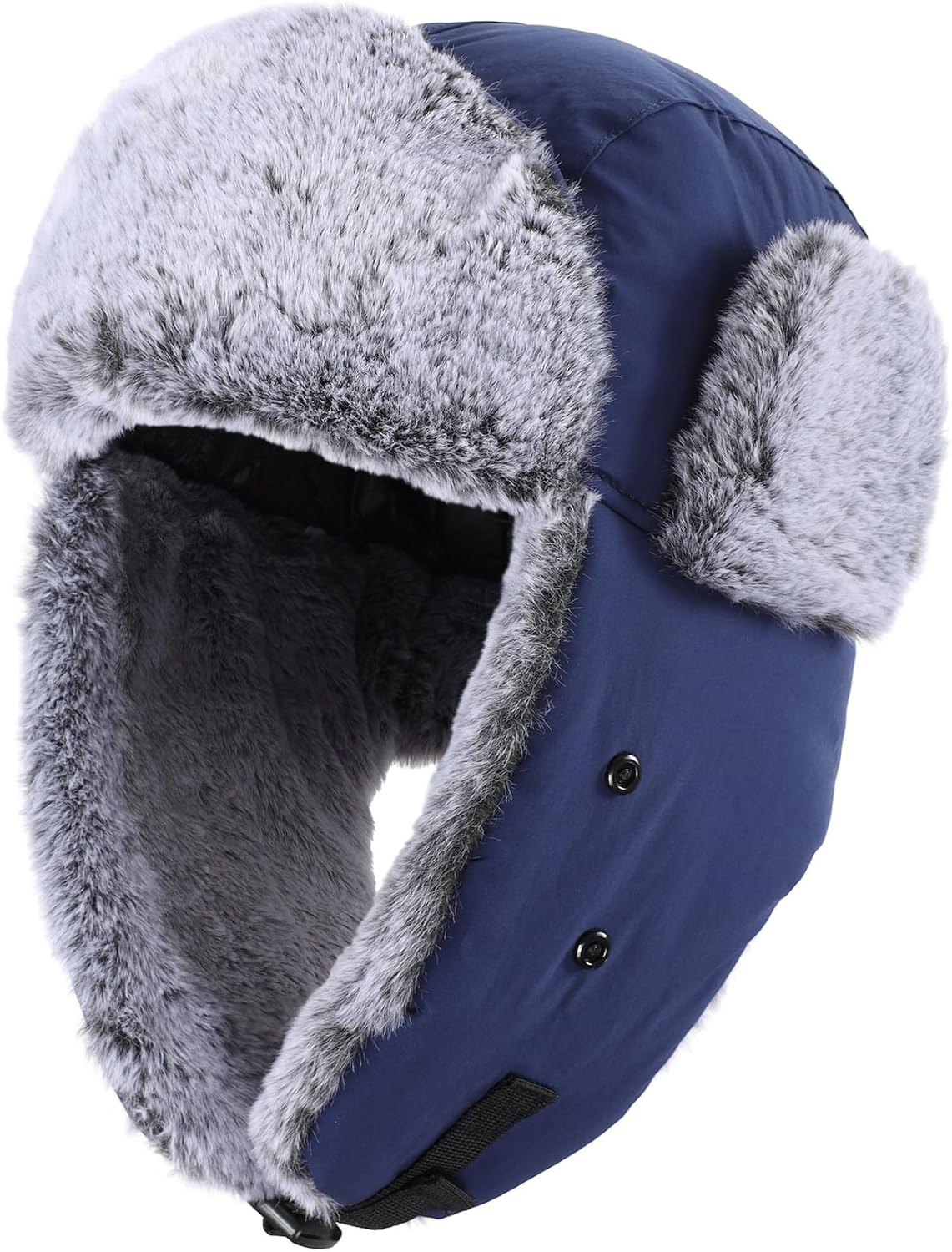 Home Prefer Men's Trapper Hat with Face Mask Faux Fur Trooper Trapper Hat for Men Winter Hunting Hat