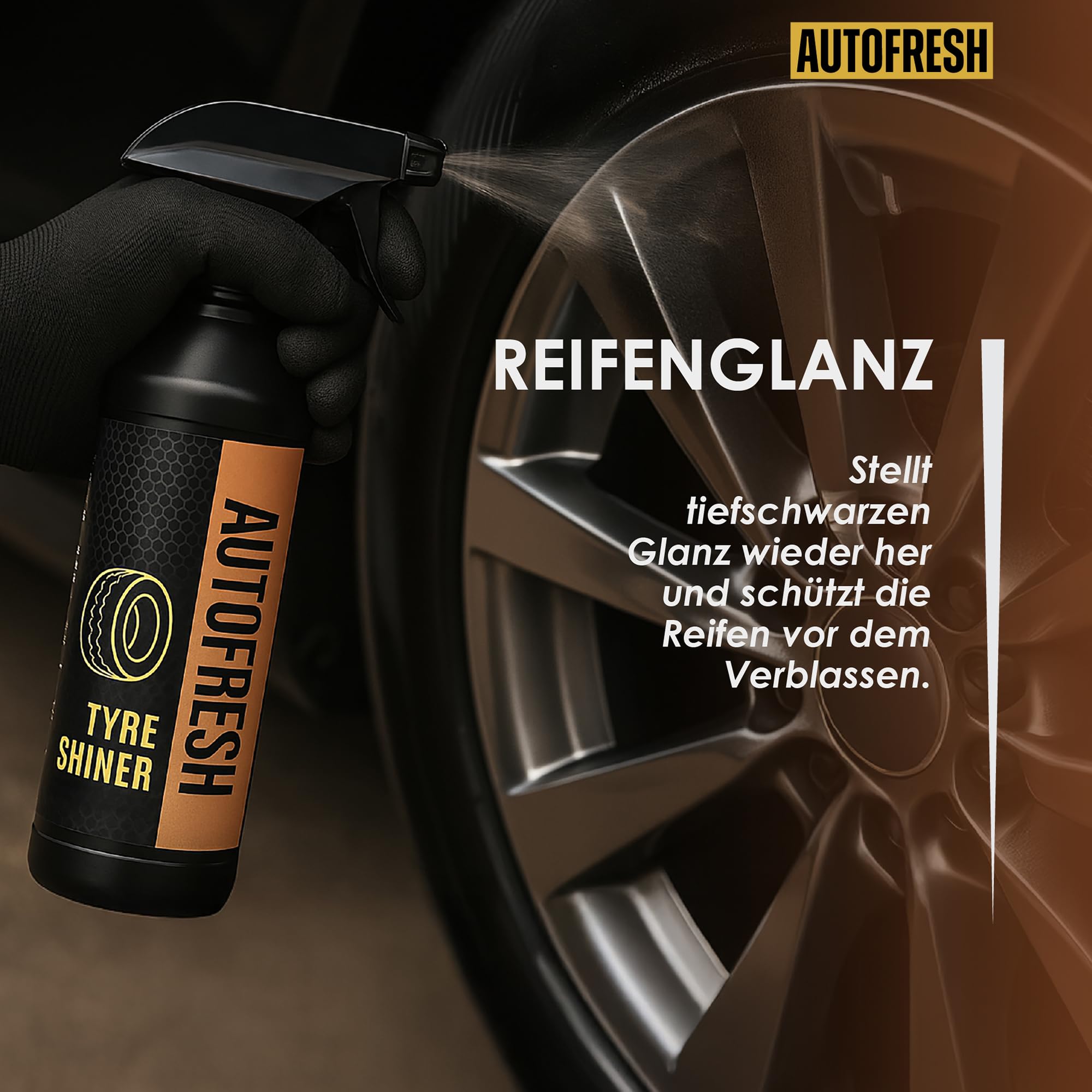 Autopflegeset 9-teilig - Auto Reinigungsset für Innen & Außen - Inkl. Felgenreiniger, Shampoo, Polsterreiniger, Cockpitspray, Reifenglanz, Schwamm & Eimer - Großes KFZ Pflege Set