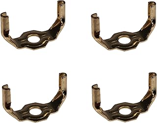 Creative Hobbies Detachable Harp Base Saddle Bottoms for Regular Duty Lamp Harps, Slip 1/8 IP, Brass Plated, Pack of 4