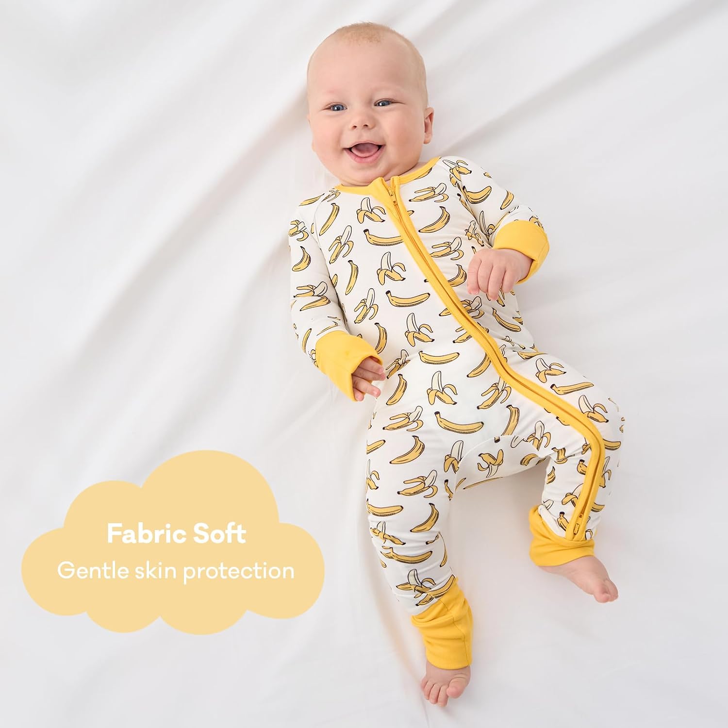 pureborn Baby Infant Boys Girls Zipper Sleeper Snug Fit Viscose from Bamboo Pajamas 0-24 Months