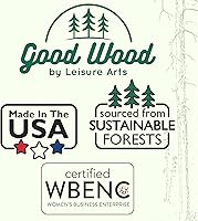 Vista 4 de LEISURE ARTS Buena caja de madera de madera, caja de madera sin terminar, cajas para exhibición, cajas para almacenamiento, madera sin terminar, 15