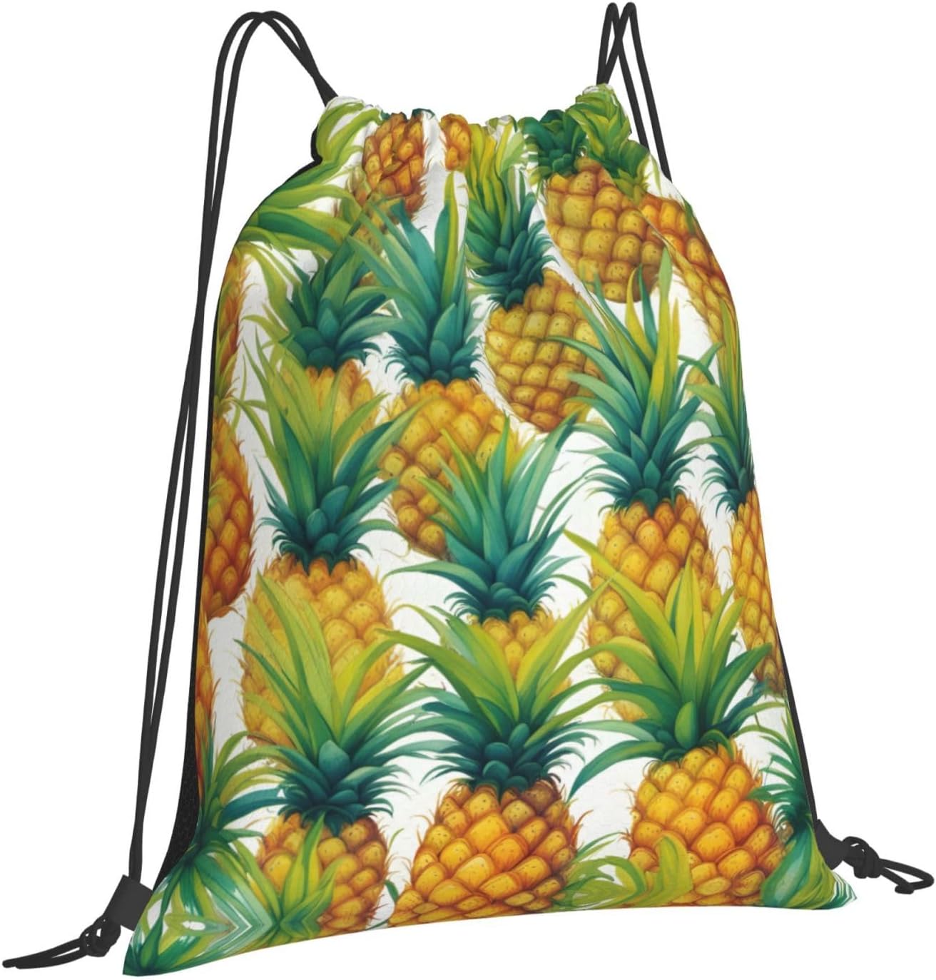 Exotic Tropical Pineapples Print Drawstring Backpack Bags Bulk Sports Cinch Sack Gym String Bags String Backpack For Men Women